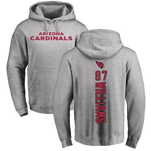 Arizona Cardinals Men Ash Maxx Williams Backer NFL Football 87 Pullover Hoodie Sweatshirts